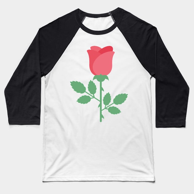 Cute Colorful Rose Baseball T-Shirt by SWON Design